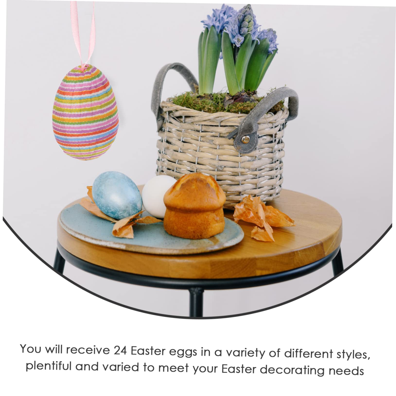 Alipis 5 Sätze Ostern Dekorationseier Ostereier Zum Aufhängen Für Fröhliche Osterfeiern Für Wohnräume Schlafzimmer Und Kreative Accessoires 24 Stück * 5