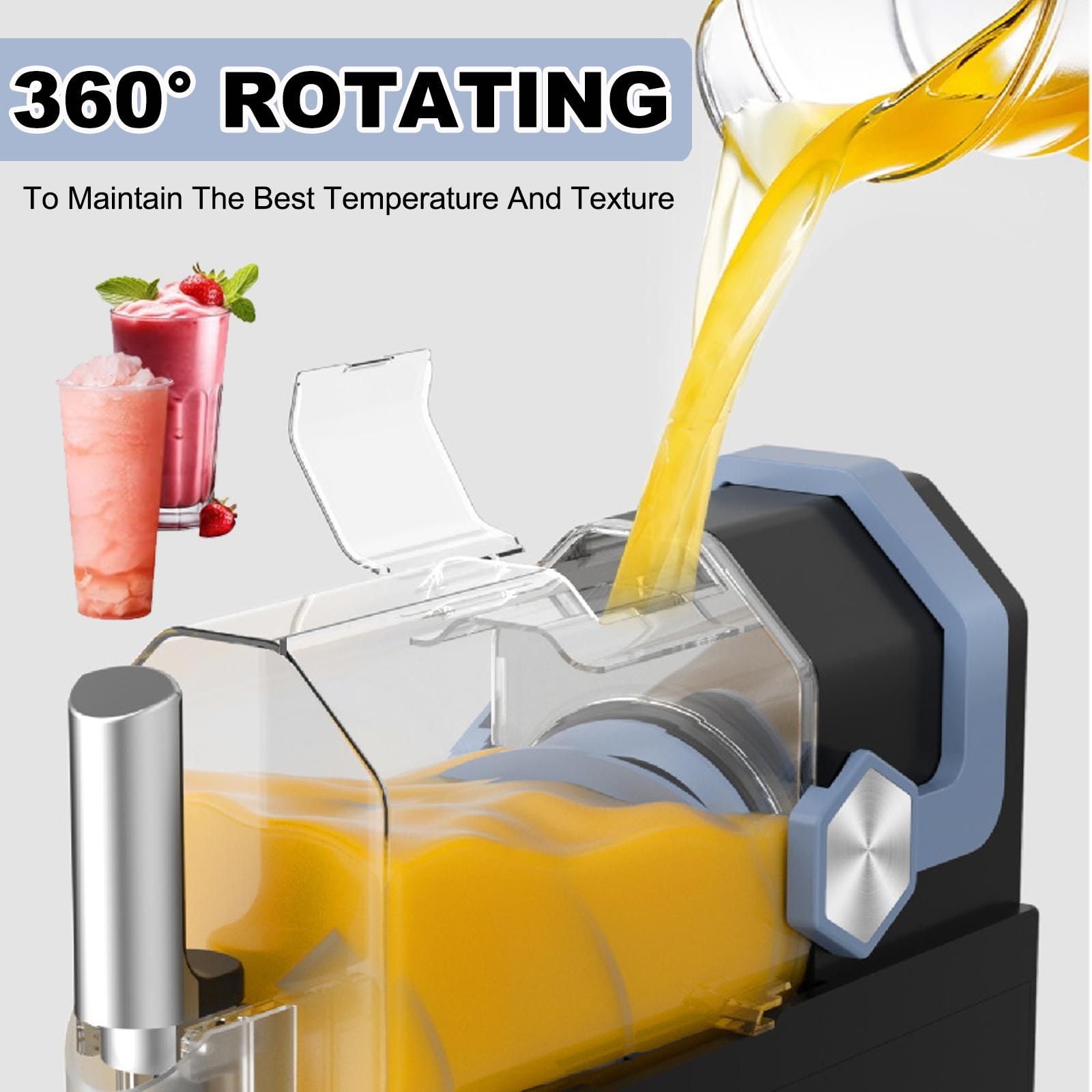 MáQuina Para Granizados 240w 1,8l Con 5 Programas Preestablecidos,Sin Necesidad Hielo,Control TáCtil,CongelacióN RáPida,Autolimpieza,Para Fiestas Casa Y En Piscina FrappéS Y Batidos.,Blue