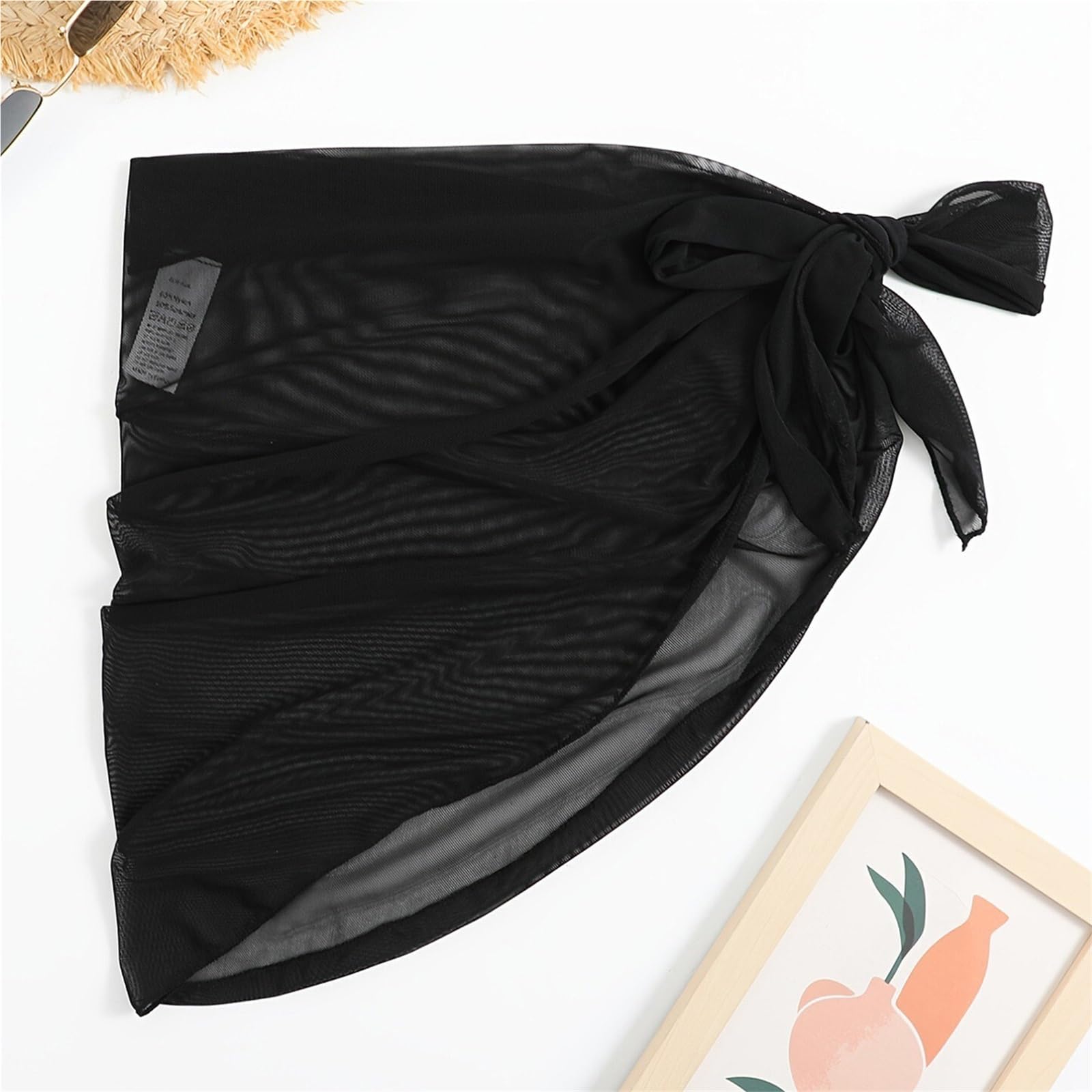 Badeanzug Transparent Cover Up Damen Wrap Knoten Sketch Ohne Bikini Strand Sommer Glänzende Wraps Cover Ups for Damen Bademode Für Urlaub