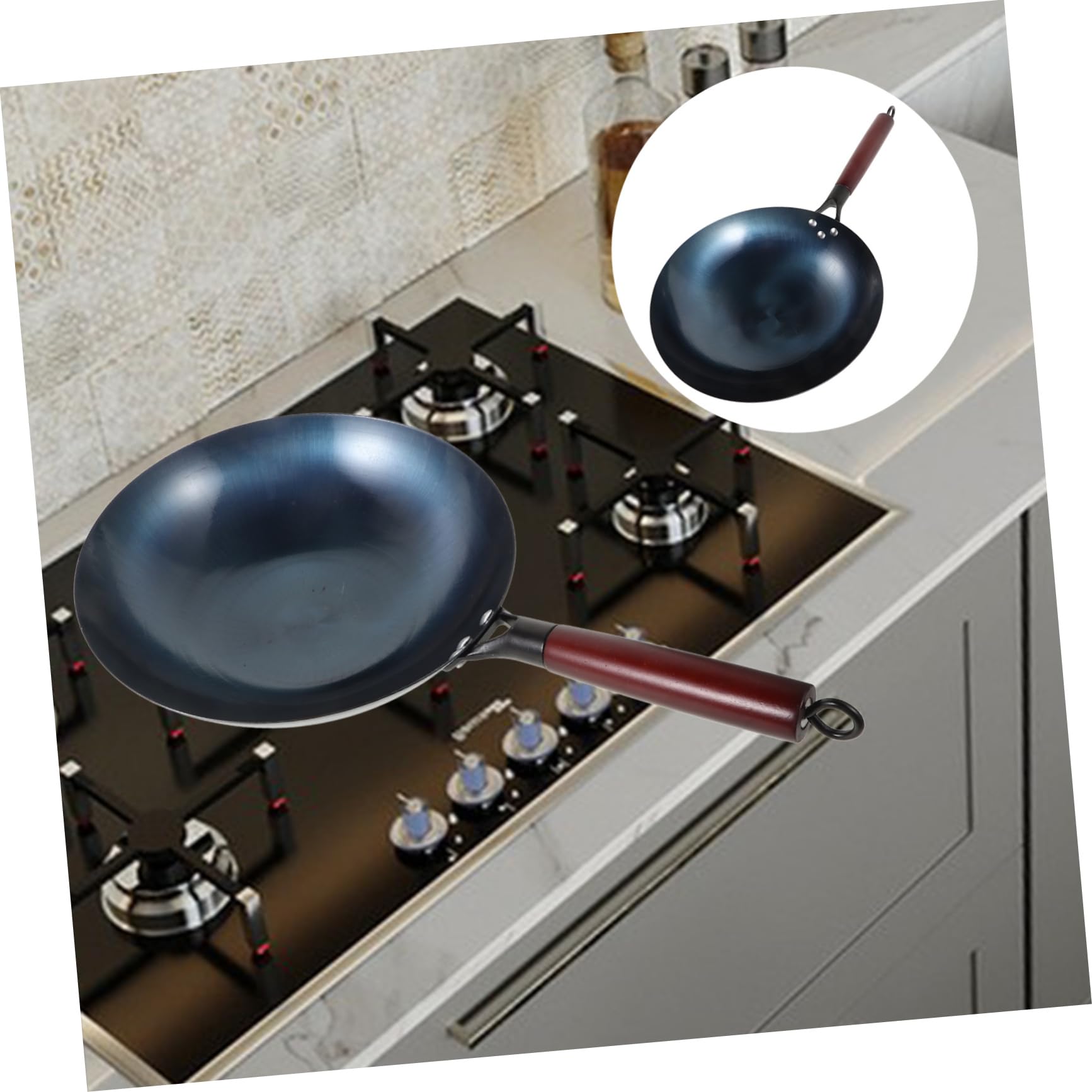 Mikinona Wok Antihaftpfanne Chinesische Bratpfanne Antihaftpfanne Bratpfanne Antihaft Bratpfanne Herdpfanne Outdoor Grillpfannen Antihaft Kochgeschirr Antihaft Bratpfanne Antihaft