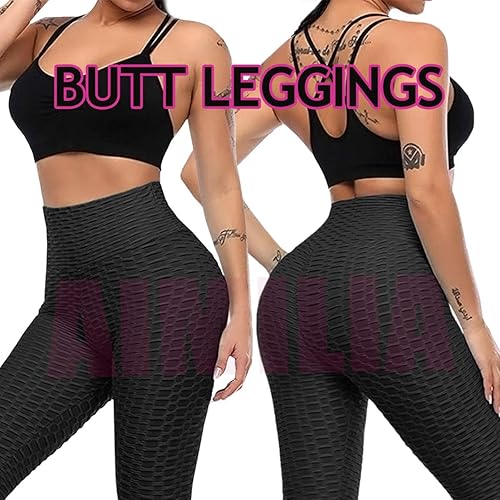 Miniatura 2 de AIMILIA - Leggings para mujer, levanta glúteos, anti celulitis, cintura alta, pantalones de yoga, entrenamiento, control de abdomen, mallas