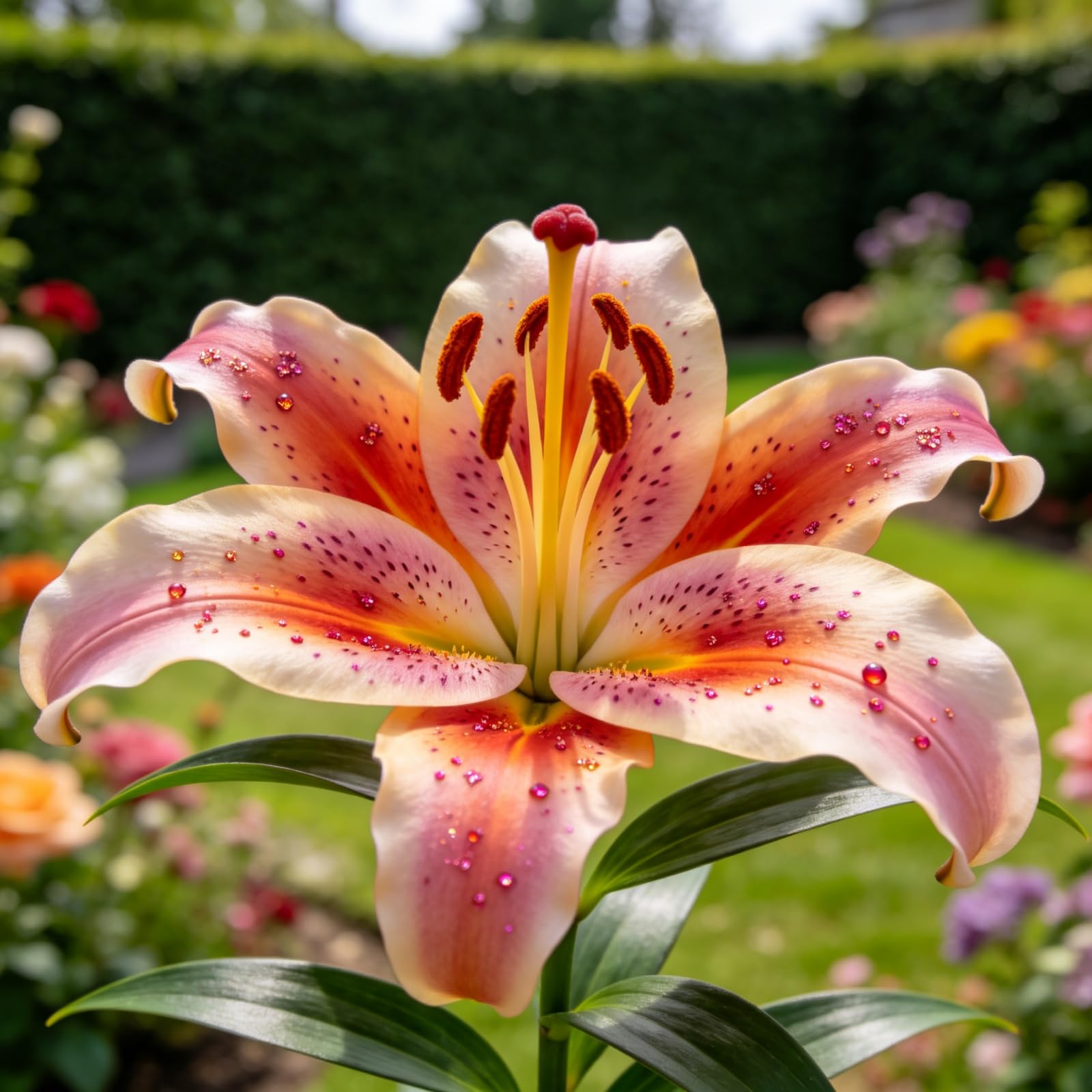 Vornehme Außenflächenverzierung, winterfeste, dauererblühende Lilien mühelos zu setzen-10Rhizome-D