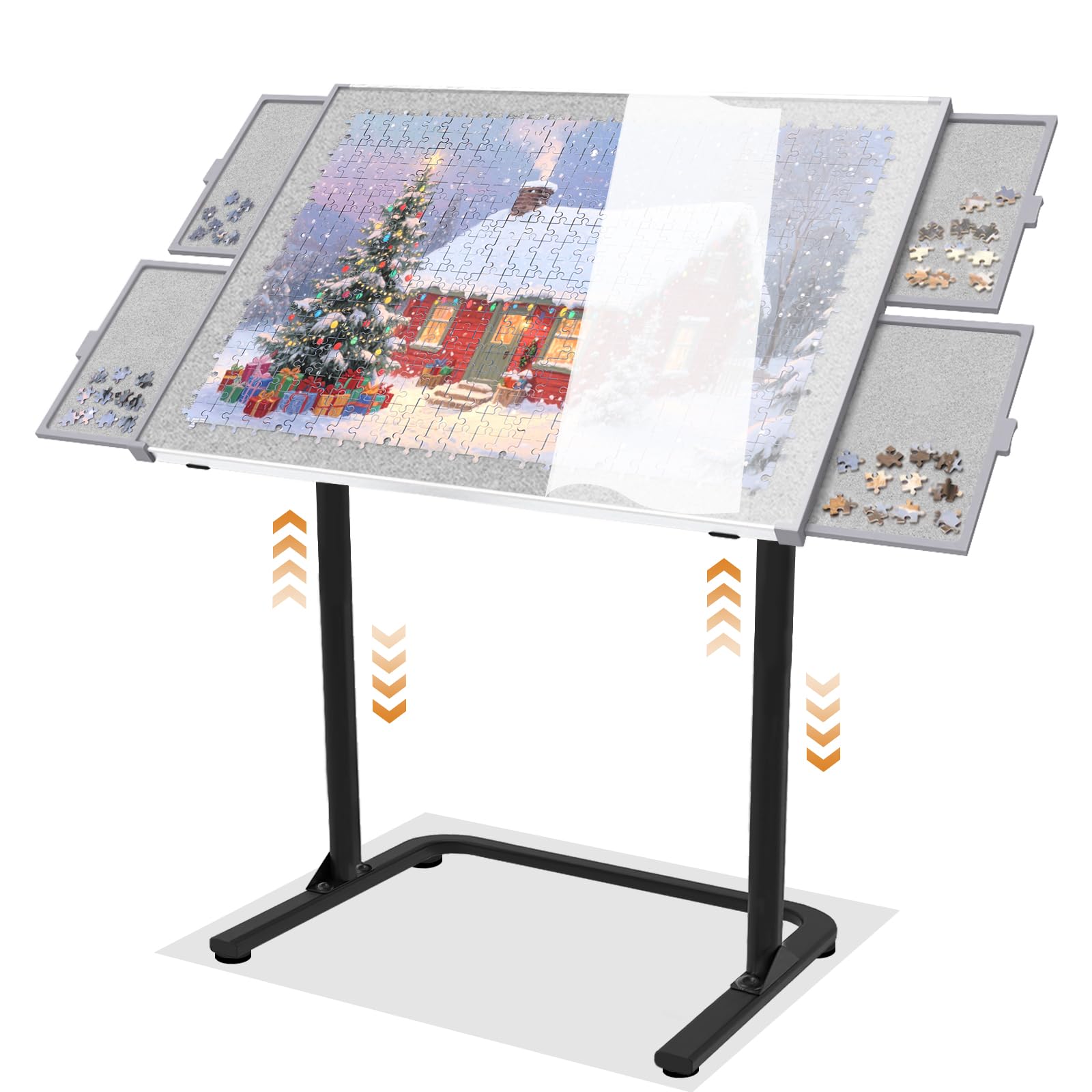 Amazon.com: Doerpuz Puzzle Table 1500pcs,Adjustable Height and 90