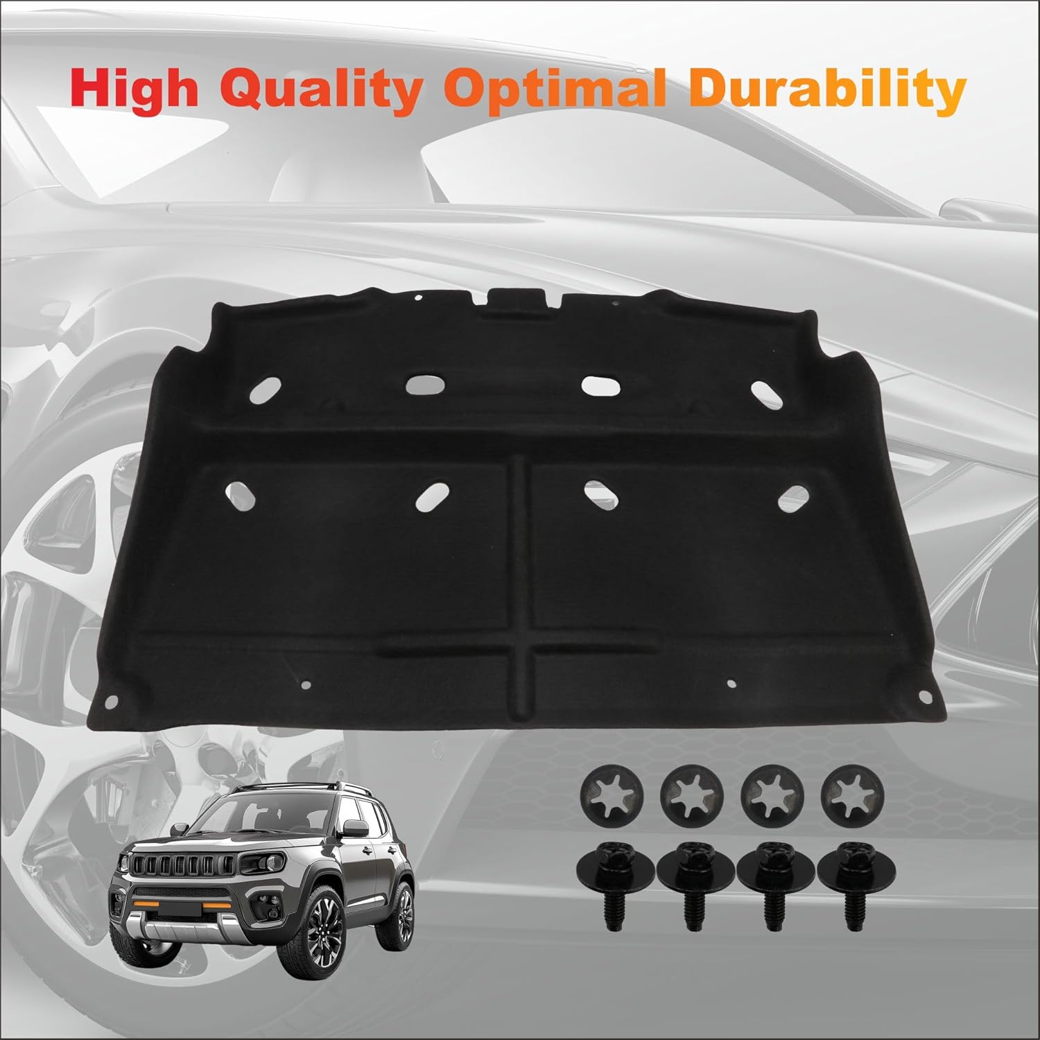 ML3Z-7222-D Engine Splash Shield Guard with mounting Screws Compatible with Ford F150 2015-2020 Engine Splash Guard Replaces# JL3Z-7222-C (Not Fit Raptor Model/Not Fit 3.0L Diesel)