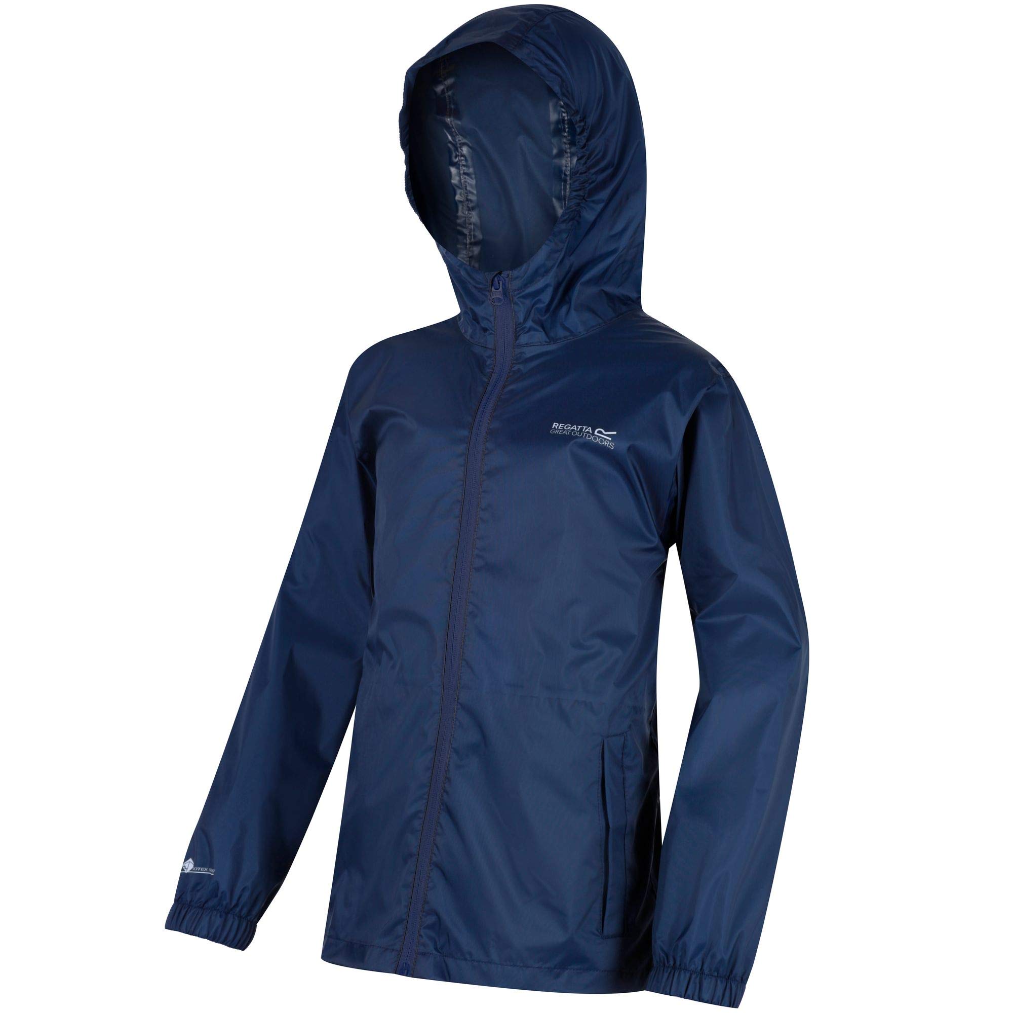 Regatta Kids Pack-it III Waterproof Jacket, Dark Blue, Size 3-4 Years