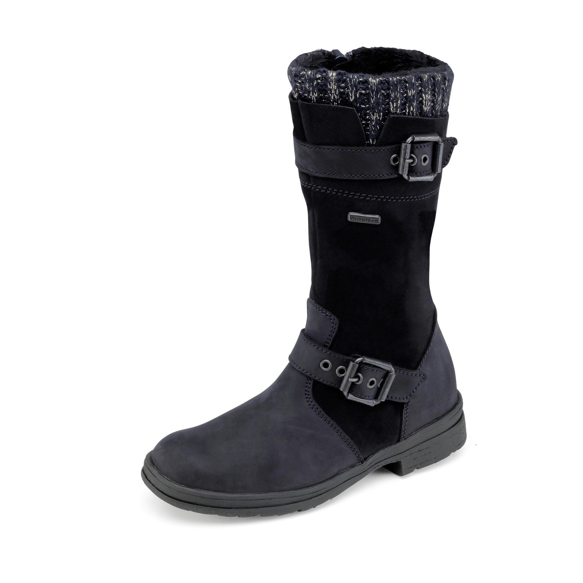 Däumling Marco RV - Alia RV, Girls' Warm lined classic boots long length, Blue (denver Ozean 47), 2.5 UK (29 EU)