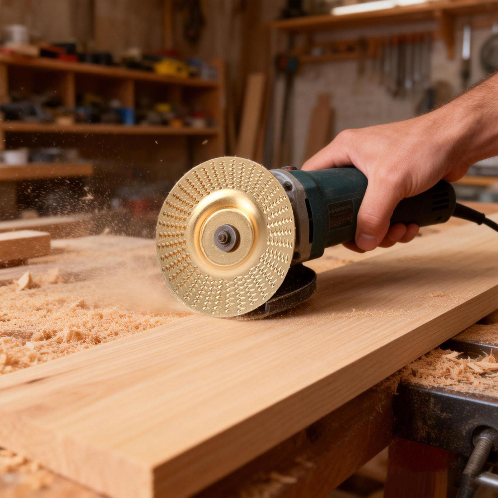 1 x Bohrung 16 22 mm Holzschleifscheibe Raspelscheibe 76x10mm Holz Hufbearbeitung für mini akku Winkelschleifer 100/22mm Hartmetall Holzarbeitungswerkzeug zum Formen, Schleifen und Schneiden