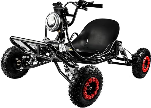 2000W Electric Go Kart for Adults and Kids, 25MPH Speed, 15-20KM Range, 3H Fast Charge, 120KG Capacity, for Backyard Fun