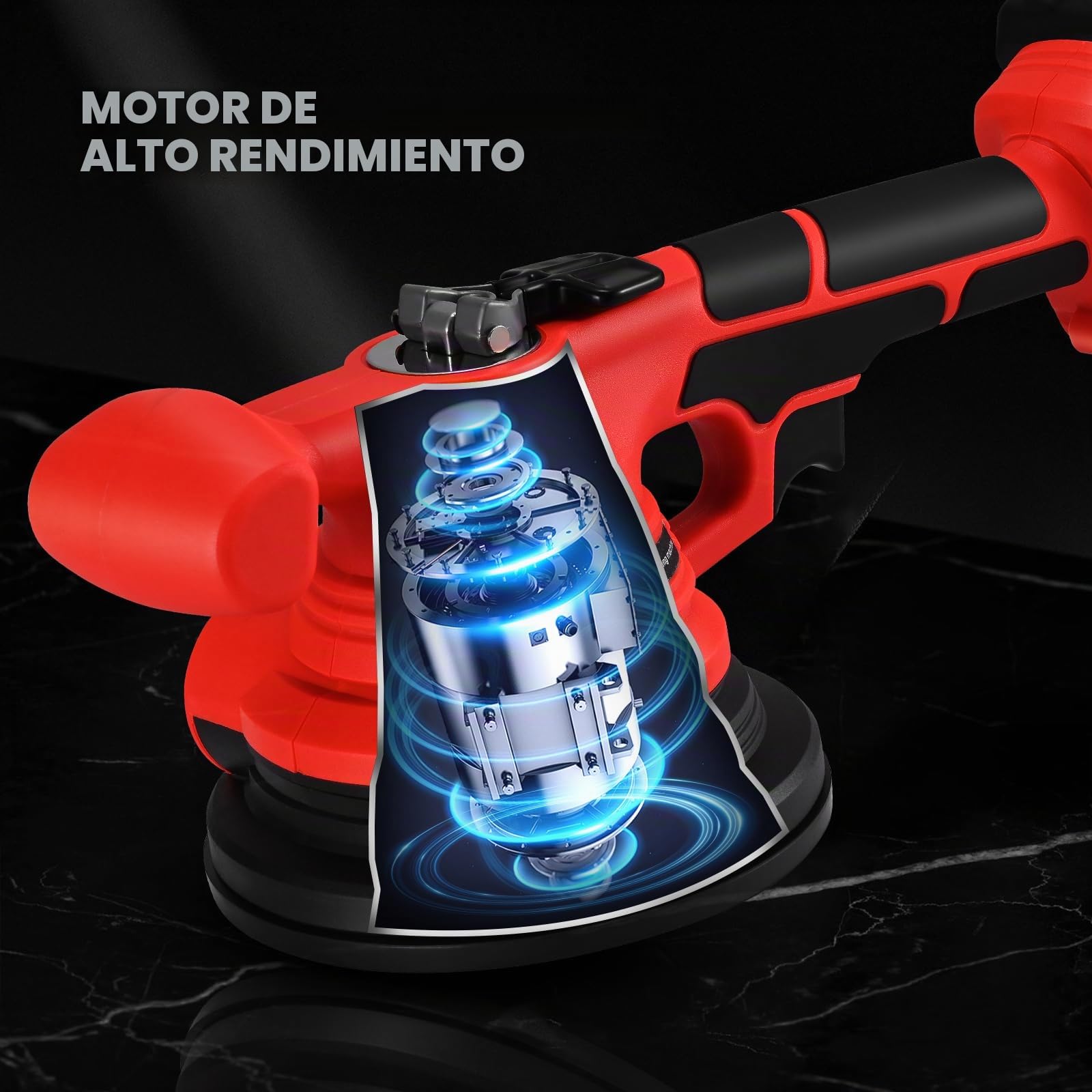 Baldosas máquina eléctrica vibrador con bolsa de succión de 145 mm 0-18000 rpm Control de velocidad continuo Herramienta de vibración para colocar azulejos de pared