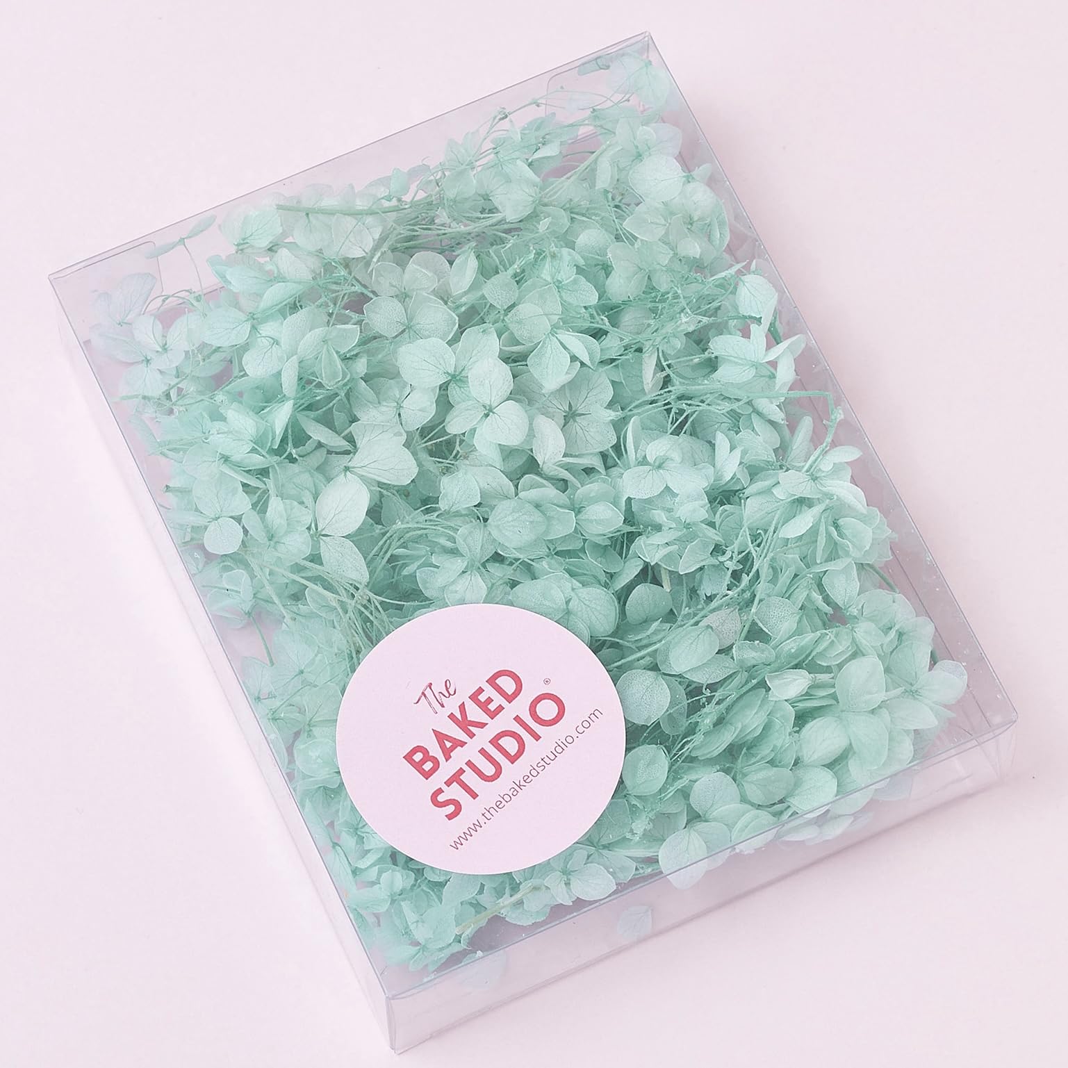 The Baked Studio - Original Dried Flower Hydrangea Set For Cake & Cupcake Decorating & Others Crafts (Turquoise) - Image 2