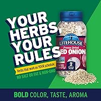 Vista 3 de Litehouse Cebolla roja liofilizada – Sustituto de cebolla roja fresca, tarro igual a 2 cebollas rojas frescas, orgánicas, condimentos de cebolla