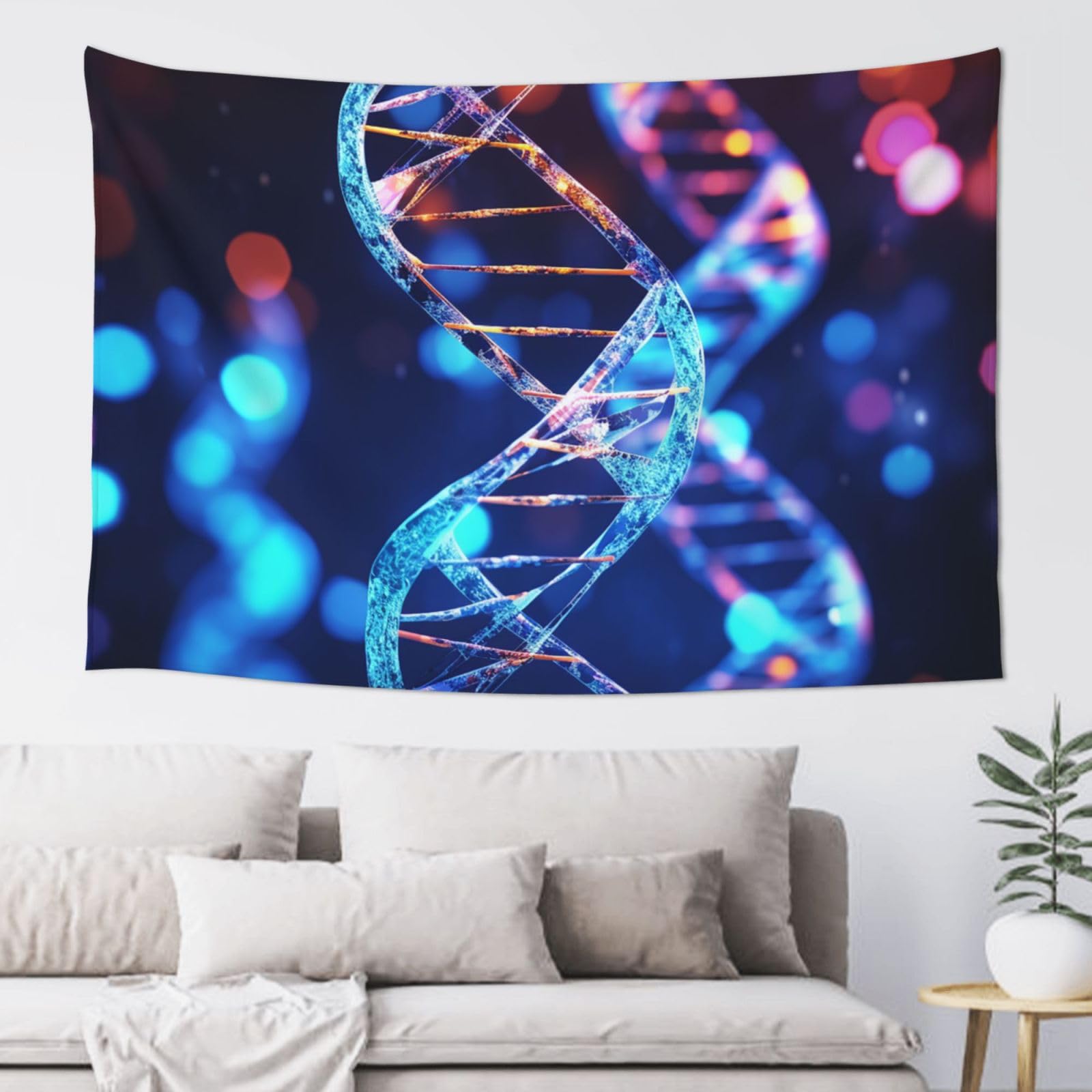 FodPand DNA Genetic Helix Tapestry for Bedroom Aesthetic, Wall Hanging Tapestries Art Decor Backdrop Wall Tapestry for Dorm Living Room Funny Poster Party Banner Background 40" X 60"