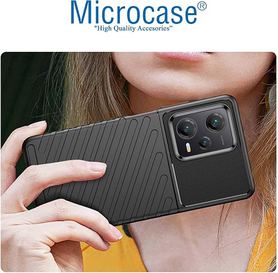 Microcase Xiaomi Redmi Note 12 Pro Plus Global Thunder Serisi Darbeye Dayanıklı Silikon Kılıf - AL3421