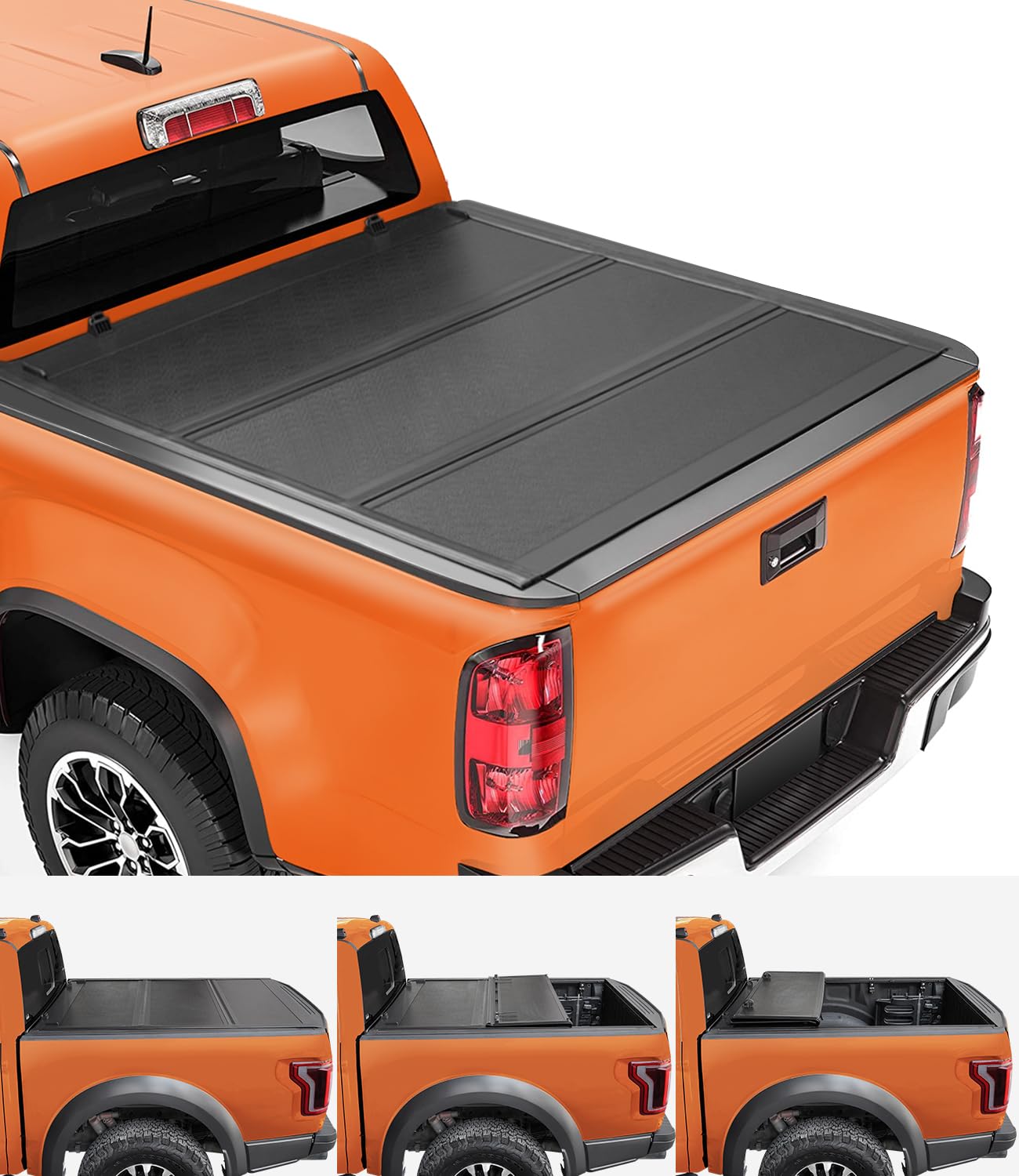 TIPTOP Low Profile Hard Folding Truck Bed Tonneau Cover Fits 2015-2025 Chevy Colorado/GMC Canyon 5.2ft Bed (61.7") |TLX3|