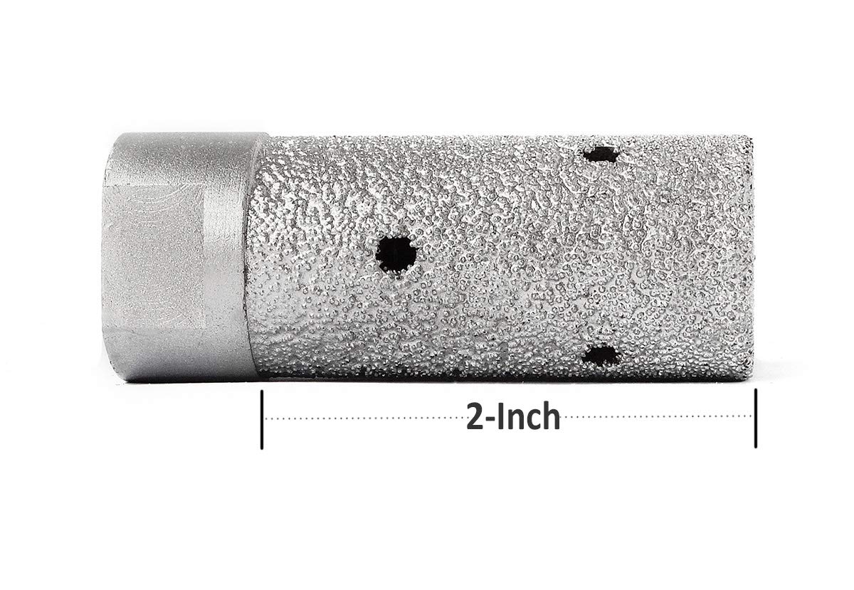 Z-LION Rueda de tambor de diamante de 1 pulgada para granito, mármol, piedra de cuarzo, borde del agujero del fregadero