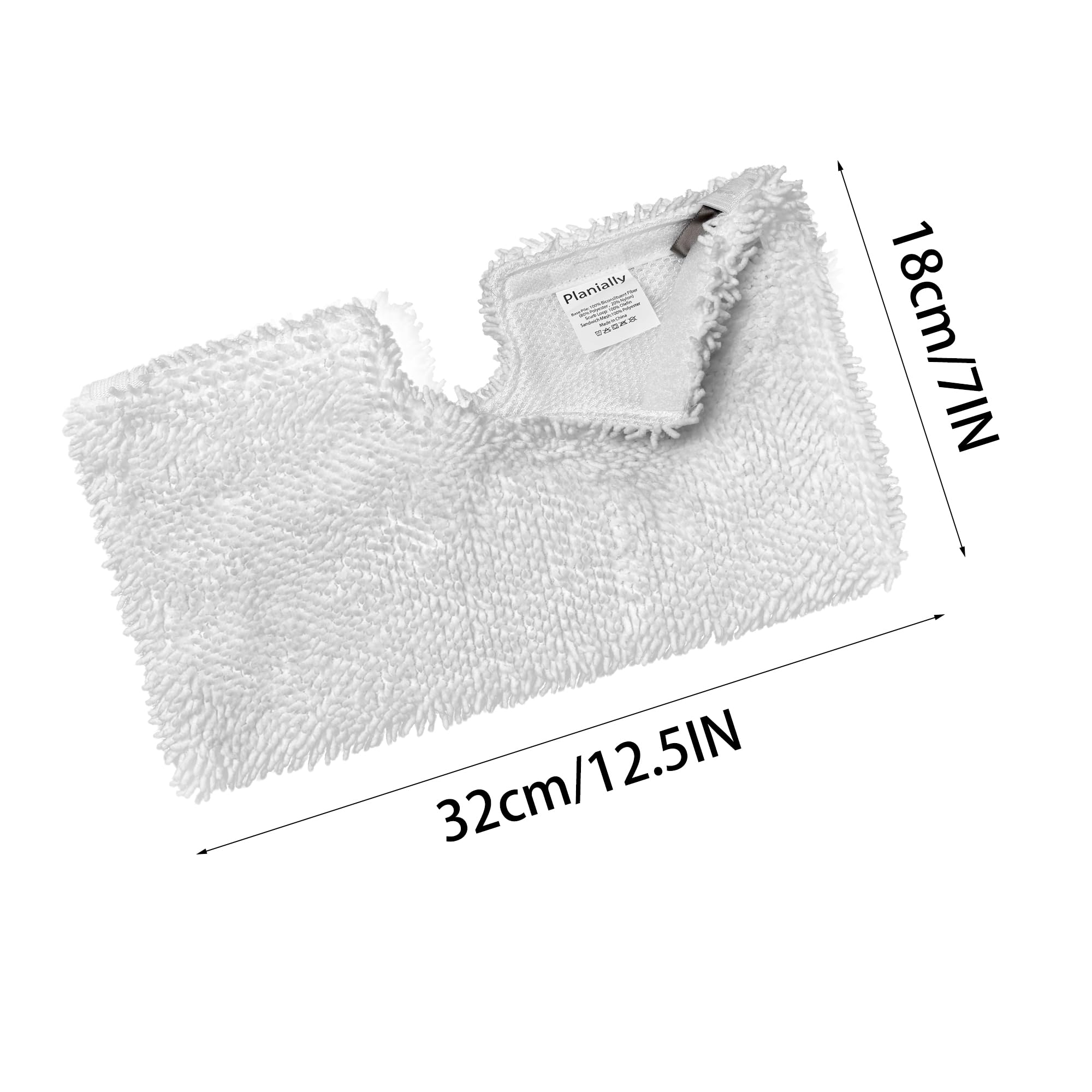 4 paquetes de almohadillas de repuesto para fregona de vapor con tiras de fregona Shark Steam Pocket Mop S3500 S3501 S3601 S3550 S3901 S3801 Almohadillas de vapor de microfibra lavables
