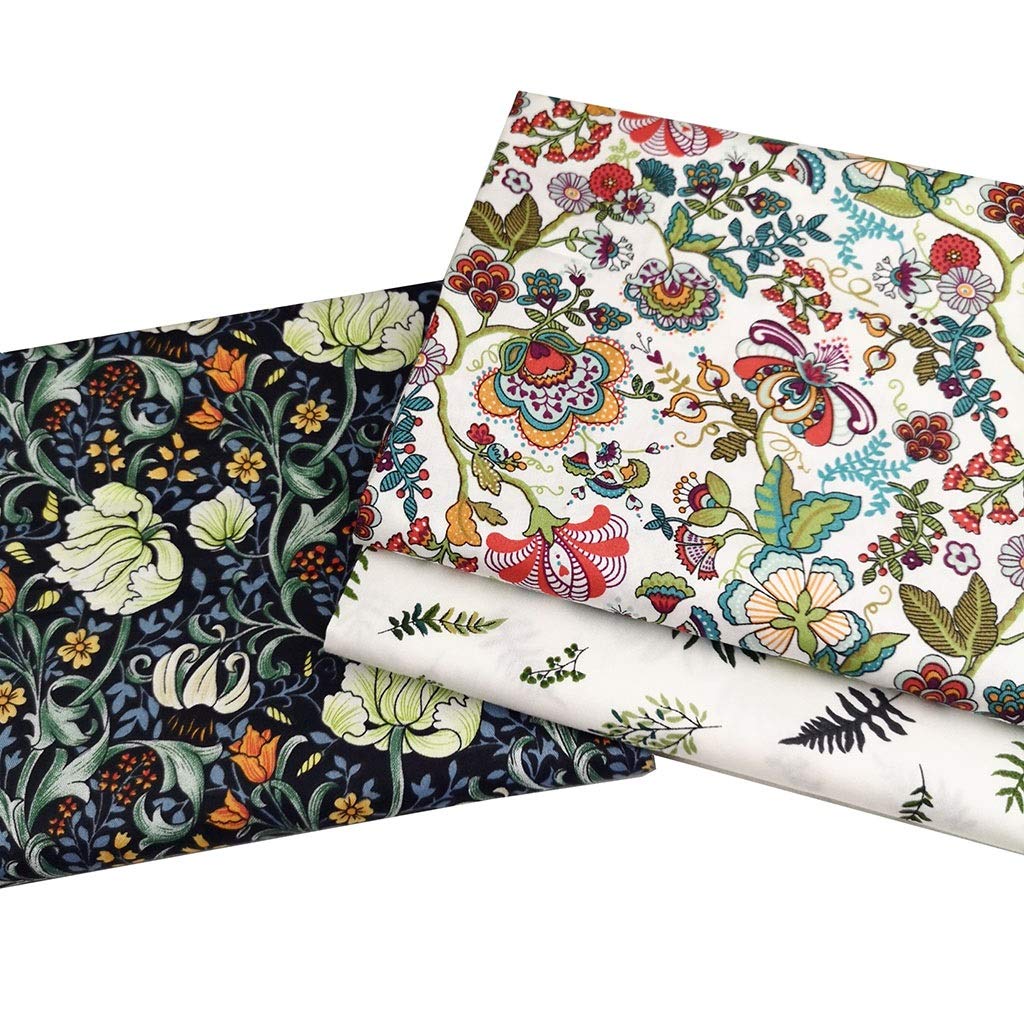 Bu 1pcs Giapponese Retro Fiori Stampato Twill di Cotone della Rappezzatura del Panno del Tessuto, Cucito Fai da Te Home Textile,Biancheria da Letto,Aprons- Venduti da Mezzo Metro/Metro