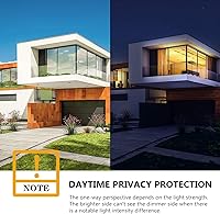 Vista 2 de WochiTV Película unidireccional para ventana, tinte de ventana para el hogar, control de calor, bloqueo solar UV, tinte de espejo de vidrio,