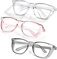 Vista 14 de LASMEX Elegantes gafas de seguridad para mujeres y niñas, gafas anti-vaho, gafas protectoras, gafas transparentes
