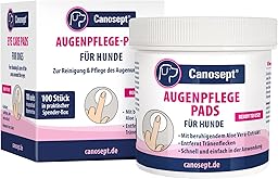 Canosept Eye Care Pads for Dogs Pack of 100 - Eye Care Dog & Tear Stain Remover Dog - Eye Cleaner for Dogs with Soothing Aloe Vera Extract, Gentle Dog Care