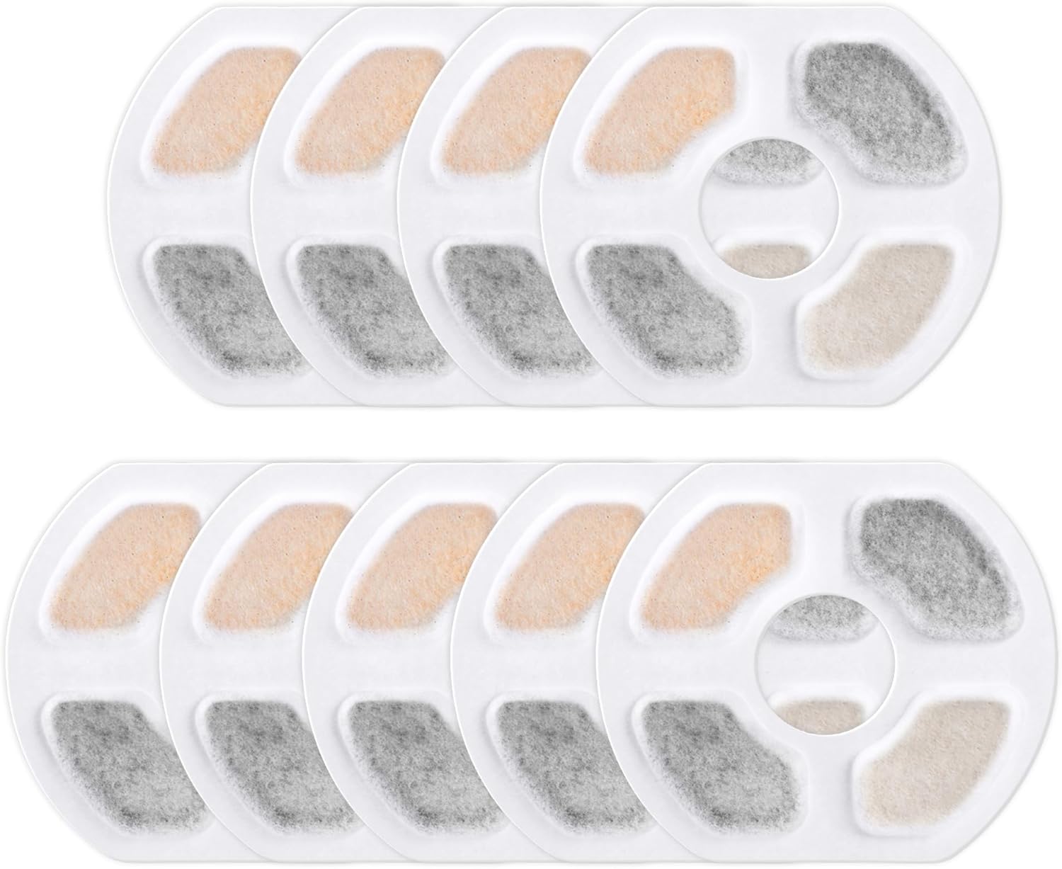 9 Pcs Cat Fountain Filters Replacement Compatible with Grandtail 101oz/3L Pet Fountain