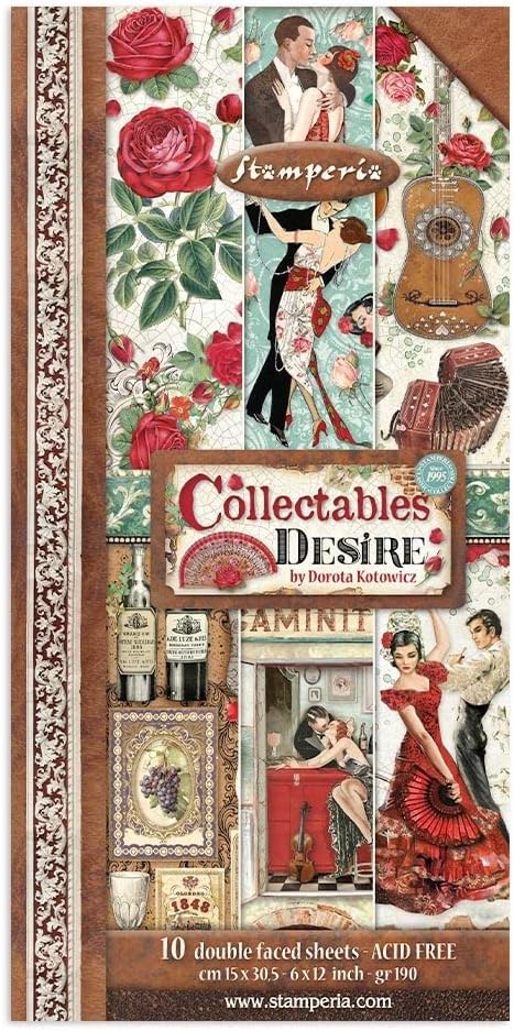 Stamperia International Stamperia-Collectables-Desire, Multicoloured, 15 x 30.5cm (SBBV18)