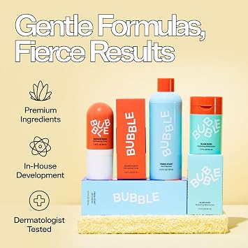 Bubble Skincare Level Up Gel Face Moisturizer for Oily Skin -Travel Size Lightweight Gel Moisturizer, Balancing + Hydrating Face Lotion with Niacinamide + Zinc to Improve Texture + Reduce Shine (50ml)