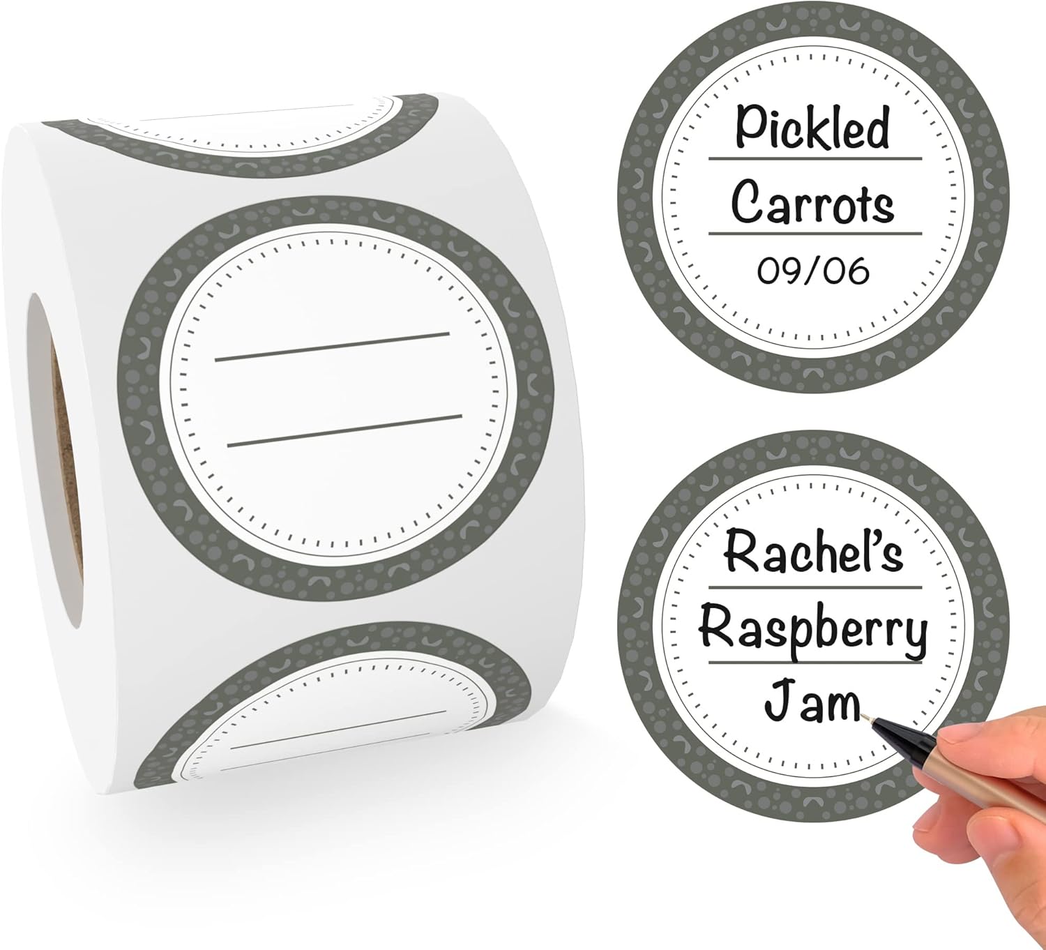 MESS Dissolvable Canning Labels for Jars – 400 Dissolvable Mason Jar Labels - Dissolvable Food Labels for Containers - Jam Homemade Canning Jar Labels Stickers - Removable Mason Jar Labels 2"