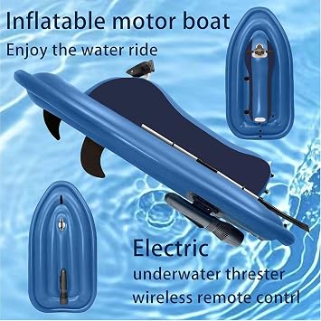 Seated Floating Pool Motor Boat,Electric Inflatable Motorboat,130 Min Long Endurance,10000Mah/16000Mah Battery,with Underwater Propeller,OnlyMotorboat