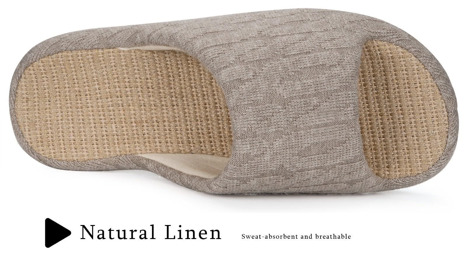 Eagsouni Pantofole di Lino Donna Antiscivolo in Cotone Casual Confortevole Ciabatte da casa Quattro Stagioni Morbide Pantofola