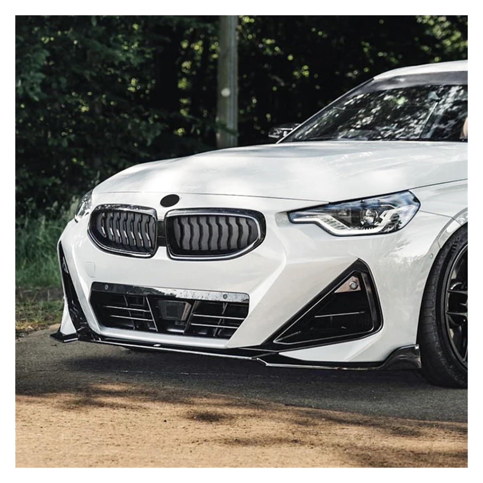 zestaw rozdzielaczy Pasuje do BMW serii 2 Coupe G42 Sport 2022 + rozdzielacz dyfuzora zewnętrzne części Afternarket przedni zderzak samochodowy wargi