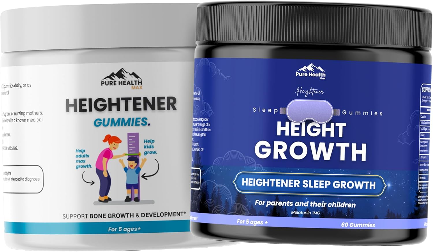 Amazon.com: PURE HEALTH MAX Heightener Gummies + Heightener Sleep ...