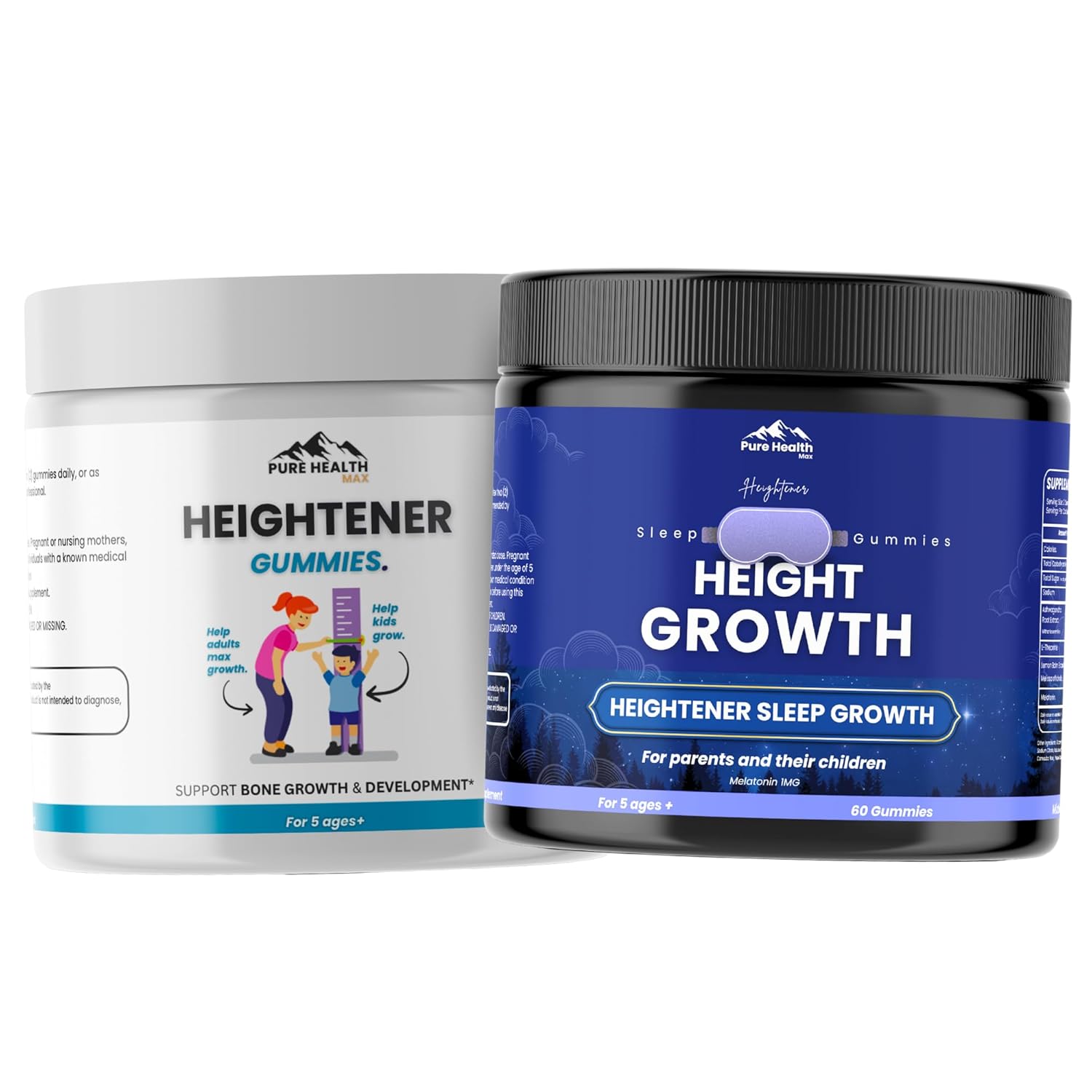 Heightener Gummies + Heightener Sleep Growth Gummies