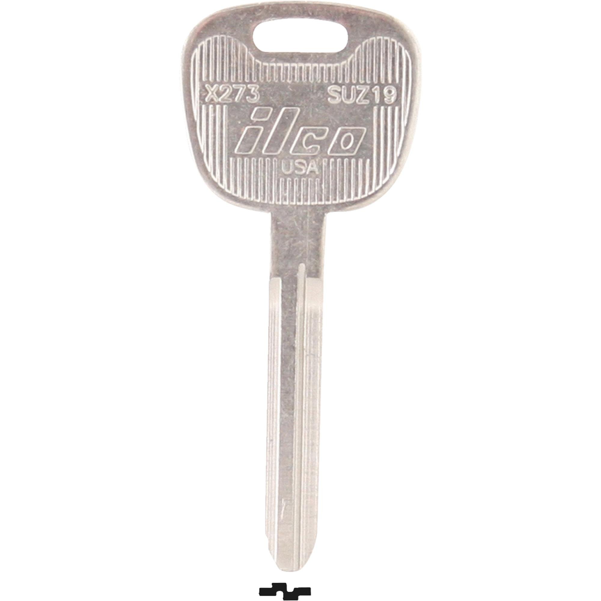 KABA ILCO SUZ19 Suzuki Motorcycle Key - Door Lock Replacement