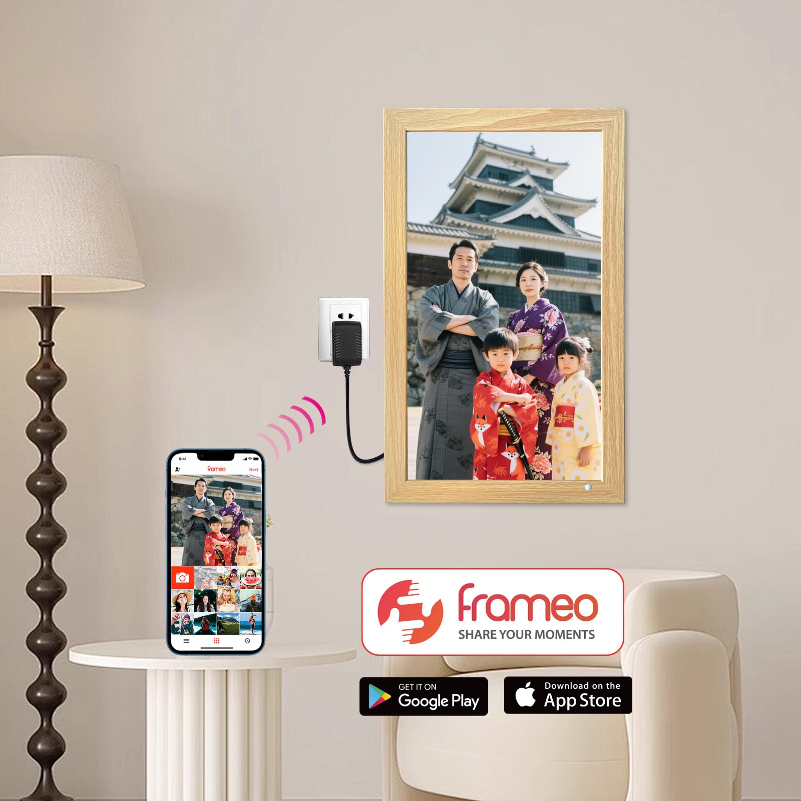 Frameo スマートフォトフレーム 21.5インチ Amazon.com : 21.5inch