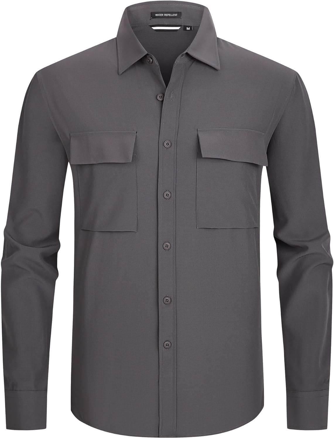 Alex Vando Mens Button Down Shirts Two Pockets Long Sleeve Casual Dress Shirt for Men - Image 3