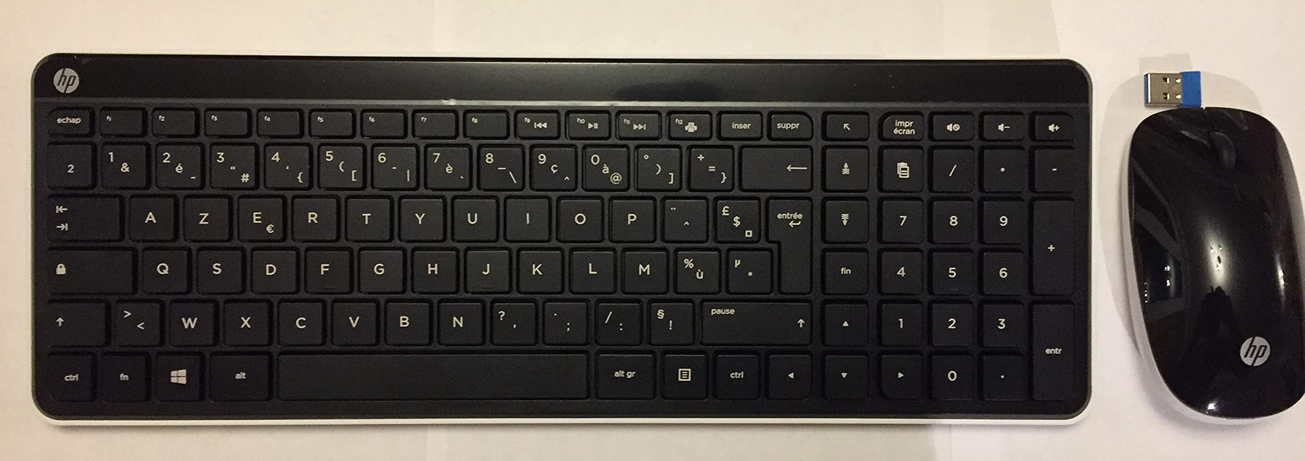 HP Promo Wireless Keyboard (French) Model KBRF57711, Mouse, Model