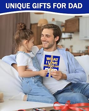 What I Love About You, Dad, I Wrote A Book About You And The Reasons Why I Love You, Stocking Stuffers For Men, Birthday fathers Gifts For Him Dad, White Elephant Gifts For Men Who Want Nothing