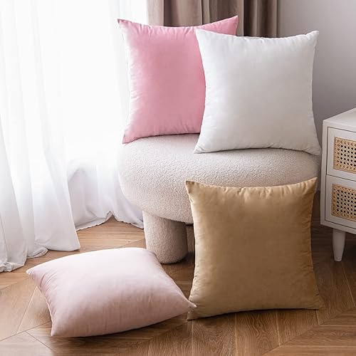 Miniatura 5 de EMEMA Paquete de 2 fundas de almohada de terciopelo, decorativas, rectangulares, suaves y sólidas, para sofá, dormitorio, silla o automóvil, 12 x 20