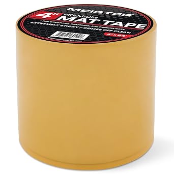 Meister Premium Mat Tape for Wrestling, Grappling and Exercise Mats - Clear - 4" x 84ft - 1 Roll | Trusted by high schools, colleges & national championships. Transparent seam tape for wrestling, grappling & exercise mats