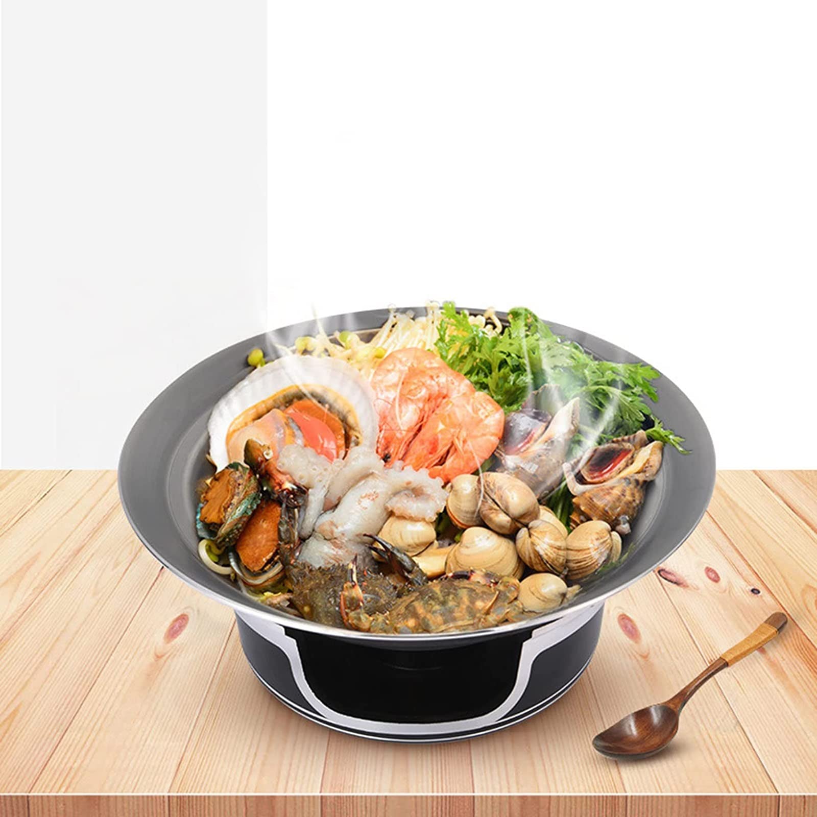 Pełnowymiarowy zestaw naczyń do podgrzewania potraw, aluminiowe okrągłe podgrzewacze do potraw z patelniami, pokrywkami i uchwytami na paliwo, do cateringu, kolacji, wesel(21cm