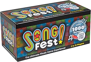 SongFest! Music Trivia Party Game | Song Hint QR Codes Play Music You Remember | 1000 ?'s | 70s Thru Today | 4 Fun Challenge Categories for Adult & Family Game Night