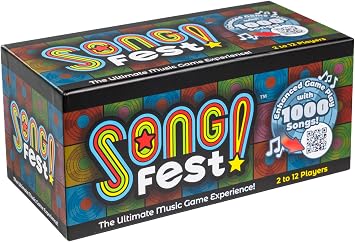 SongFest! Music Trivia Party Game | Song Hint QR Codes Play Music You Remember | 1000 ?’s | 70s Thru Today | 4 Fun Challenge Categories for Adult & Family Game Night