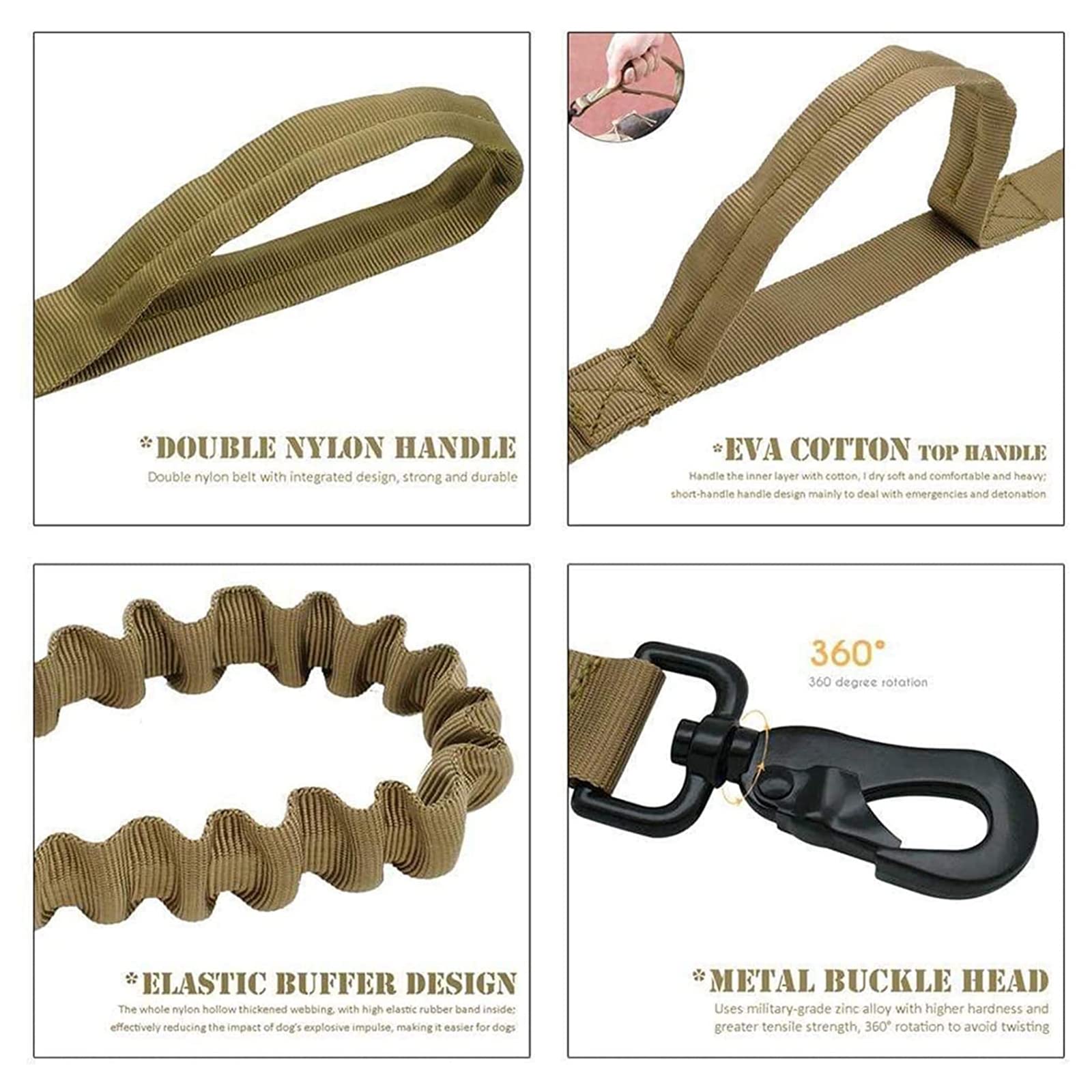 Pettorina Tattica per Cani con Custodie E Guinzaglio Elastico per Cani, Gilet per Cani di Servizio con Zaino per Passeggiate Ed Addestramento per Escursioni, Gilet Molle,CP,M