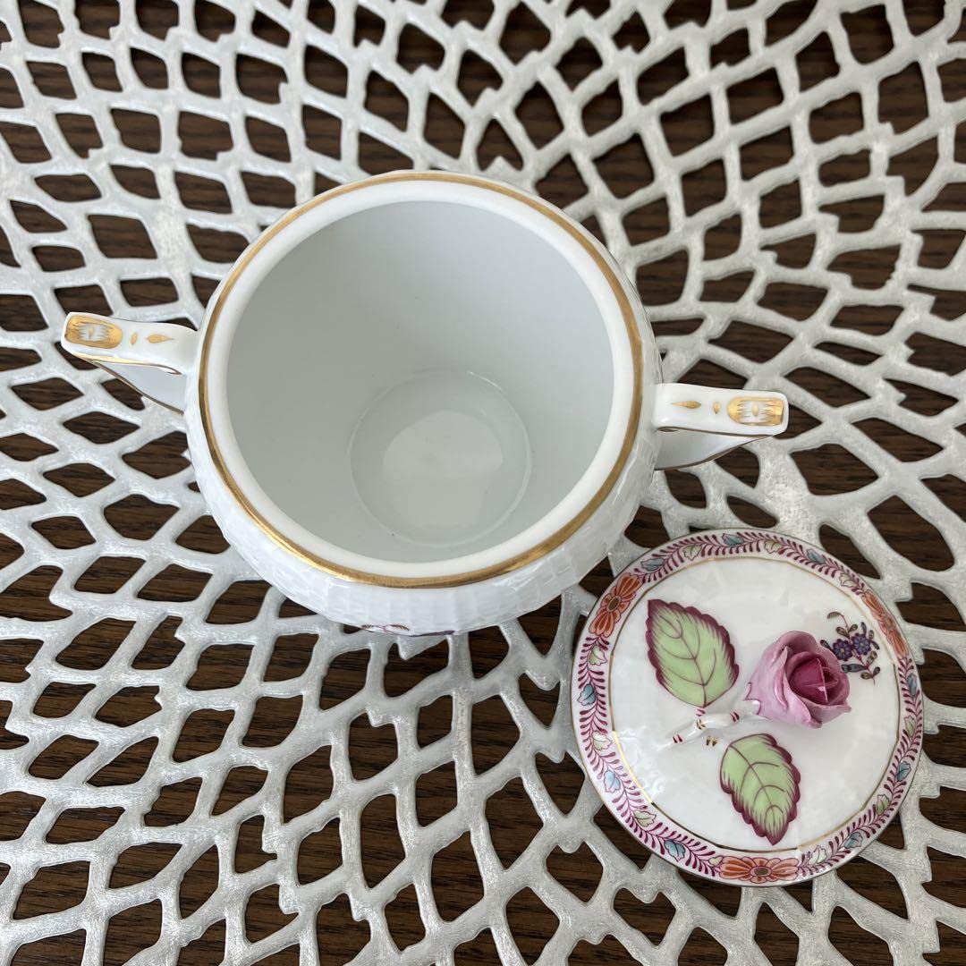 ヘレンド＊アポニー・フラワー＊シュガーポットとクリーマー