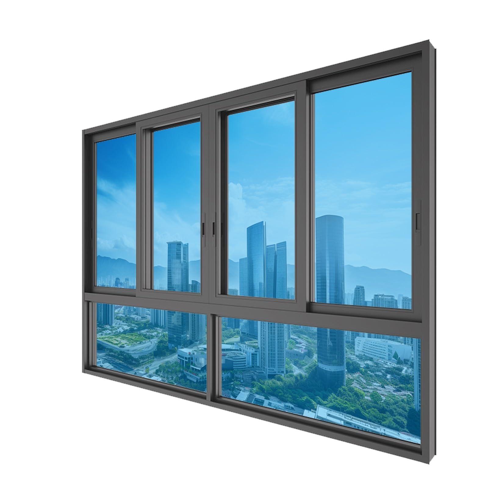 Mirror Window Film 30 x 700 cm Anti Glare Sun Blocker UV Heat Reflective Reflective Privacy Film for Glass Windows Opaque for House Office, Sky Blue