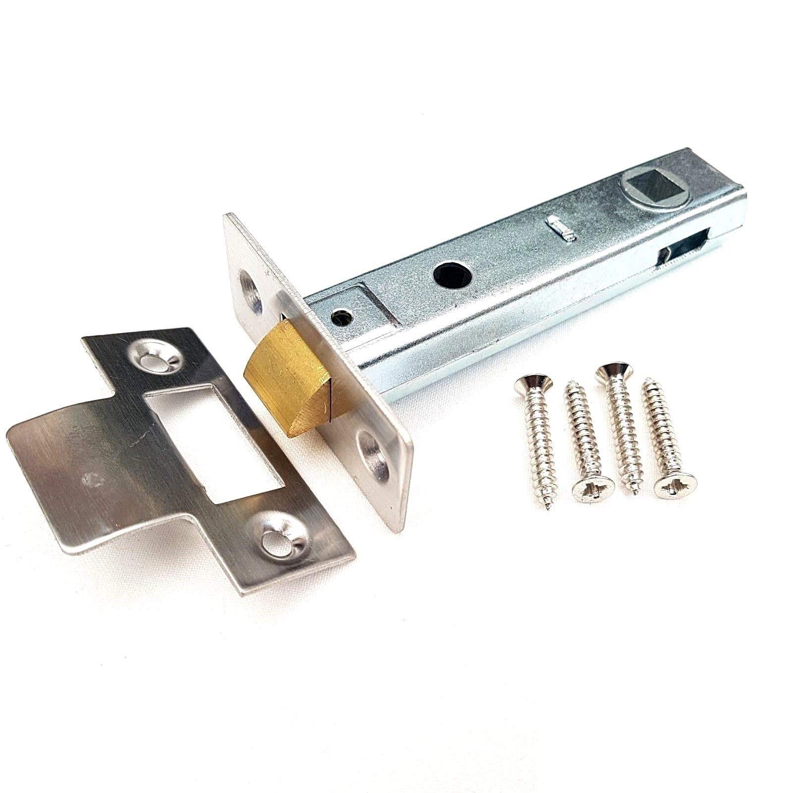 HSD Tubular MORTICE Door Latch Internal Strike Jab Sprung Catch Bolt Satin Nickel (1, 105mm)