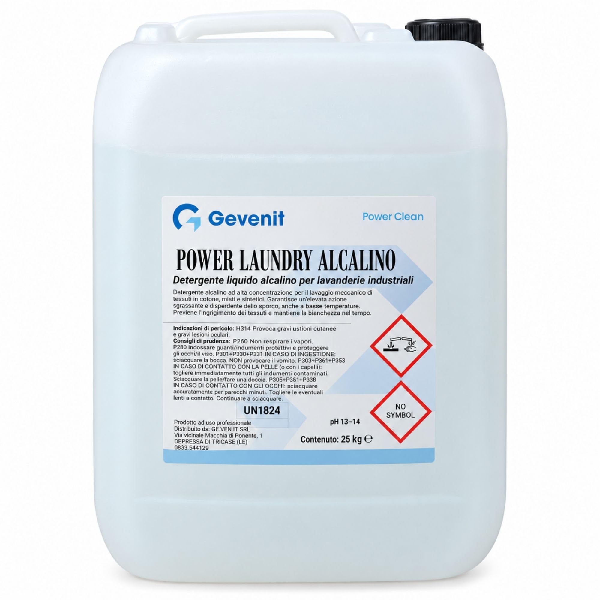 Power Laundry Alcalino Detergente Lavanderia Concentrato 25 kg