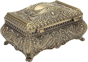Vintage Jewelry Box, European Style, Vintage Trinket Case, Small Jewelry Storage, Treasure Box for Wedding, Retro Decorative Storage Case