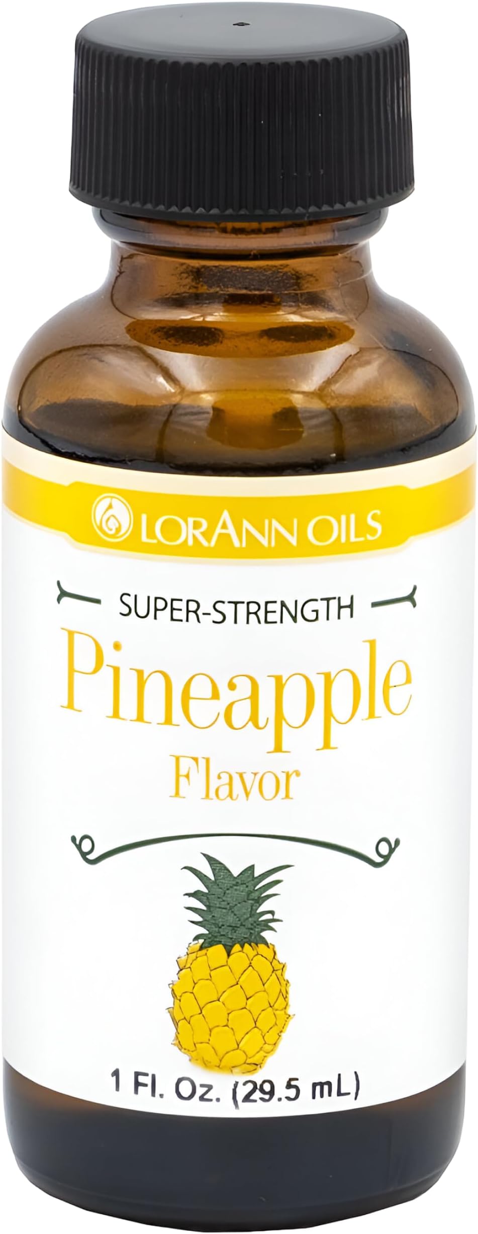 LorAnn Oils Super Strength Flavoring - Used For Candy Making, Flavoring Extracts, Baking, Hard Candy, and Flavor Oils - Bold, Natural Flavors 4X Stronger Than Extracts - Pineapple, 1 fl oz